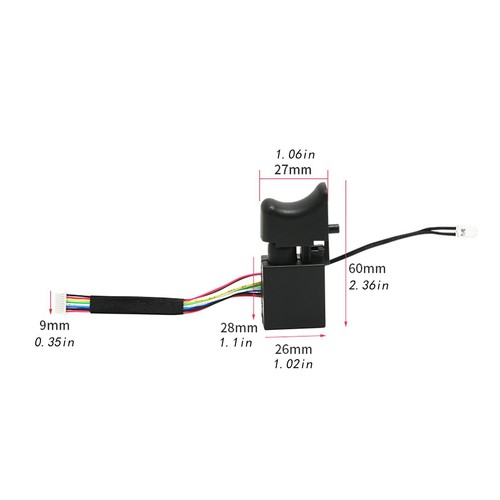 Electric Wrench Switch Speed Control 8 Wire Replace Lightweight Spare Part - Picture 3 of 6