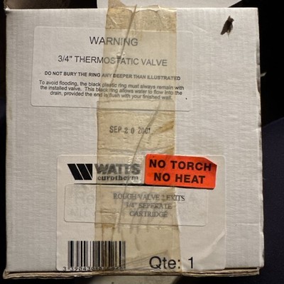 VTG  WATTS Eurotherm T8200 Thermostatic Mixing Valve 3/4'' New Old Stock (2001)