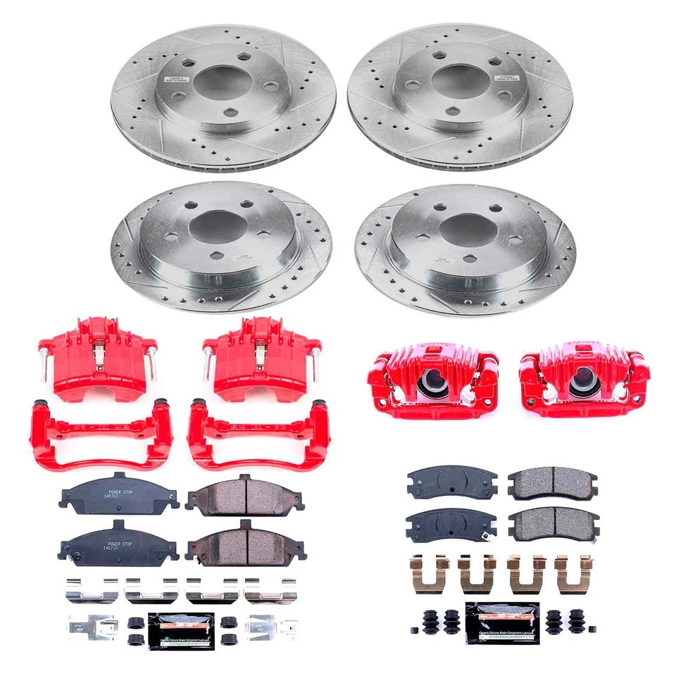 PowerStop KC1552 Brake Kit For Pontiac Grand Am 1999-2005 Front Rear Foto 2 de 4