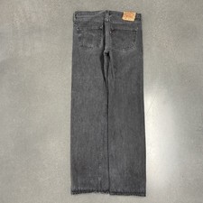 Vintage 90s USA Levi  s 501 Black Wash Button Fly Jeans 36x34 34x32 Actual