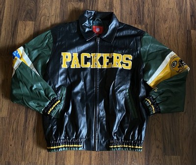 Vintage G-lll Apparel NFL Green Bay Packers Leather Jacket XL