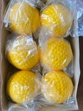6 Dimpled 11" Softball Hitting Machine Balls - Training Balls - Sealed
