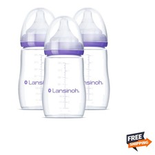 Anti-Colic Baby Bottles for Breastfeeding Babies, 8 Ounces, 3 Count, Includes...