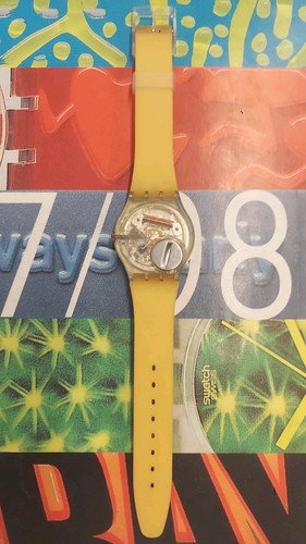 Orologio Swatch VOIE HUMAINE GX126 93 Standard Gents Raro Lunetta Acciaio Quarzo Svizzero - Foto 7 di 9