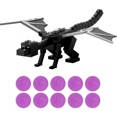 Minecraft Dragon s Breath Attack Ender Dragon Action Figure with 10 Discs 20''