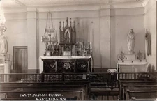 Interior St. Michael Church Montezuma New York NY c1909 RPPC Photo Postcard COPY