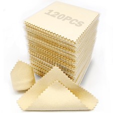 120 PCS Jewelry Cleaning Cloth Jewelry Polishing Cloths Individually Wrapped ...