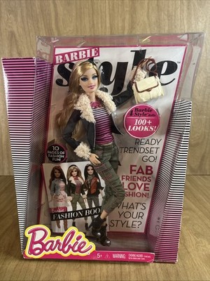 2013 Mattel Barbie Style Glam Luxe Doll NRFB BLR58 W Fashion Book New