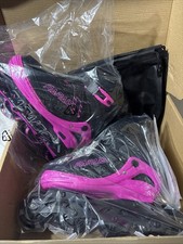 PAPAISON Rollerblades Inline Skates Full Light Up Wheels Pink Black Adjust Size