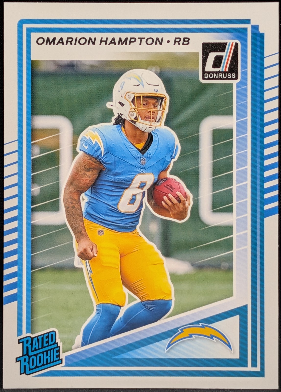 2025 Donruss #303 Omarion Hampton Los Angeles Chargers RR RC
