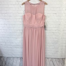 ELIZA J NWT Missy EJ4M6766 Blush Sleeveless Maxi Dress size 16