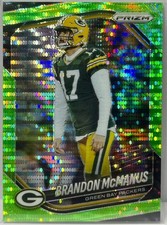 2025 Panini Prizm Brandon McManus #290 Neon Green Pulsar Color Match  Packers