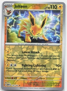 Jolteon 135/165 Scarlet & Violet 151 Reverse Holo