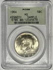 1964 Kennedy Half Dollar PCGS MS Sample Slab ‼️SAMPLE IN OLD GREEN HOLDER‼️
