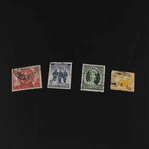 Lot Of 4 Australia Stamps Used Antarctic Territory Queensland Western