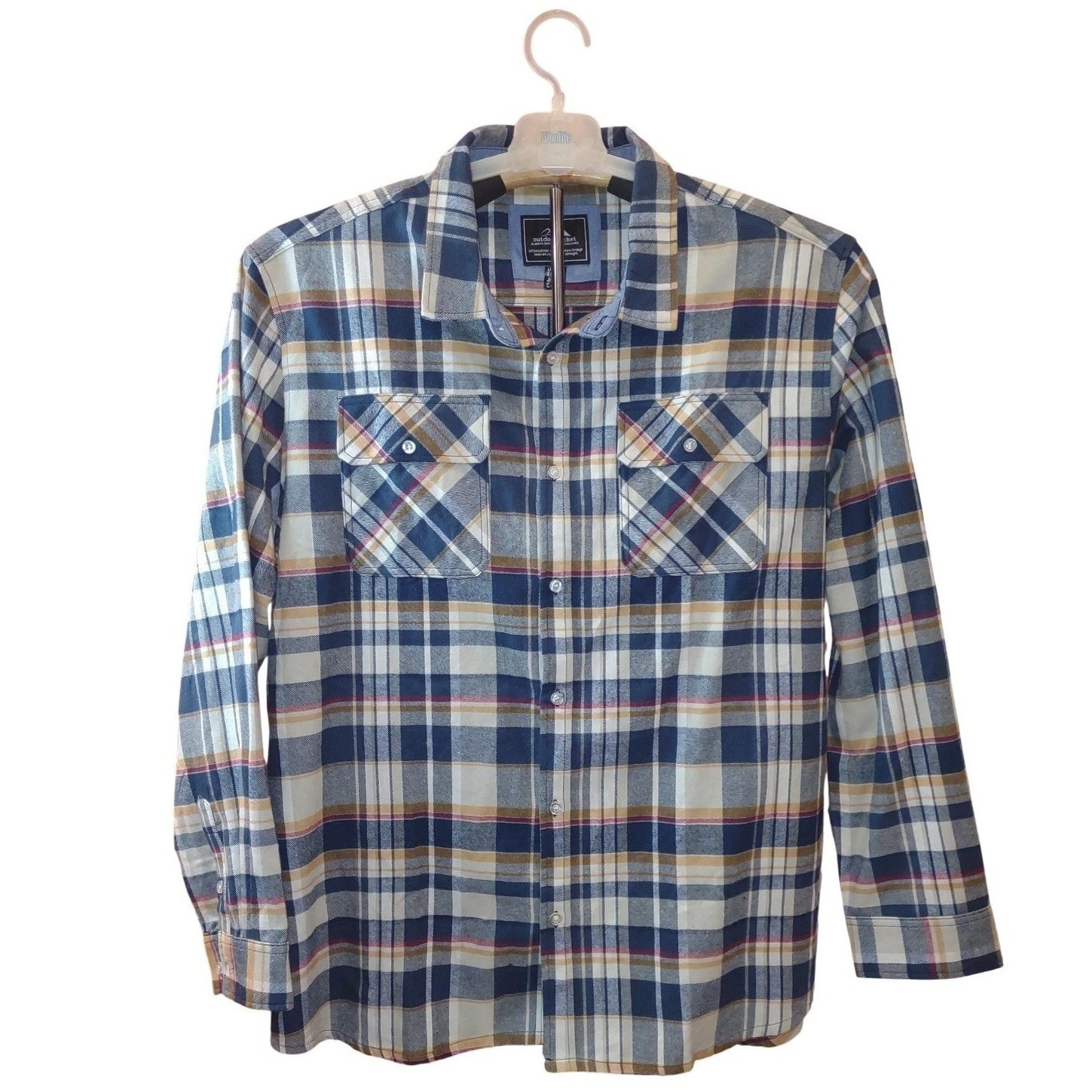 Mens Flannel Shirt 2XL Blue Plaid Long Sleeve Button Up Casual
Opens in a new window or tab
