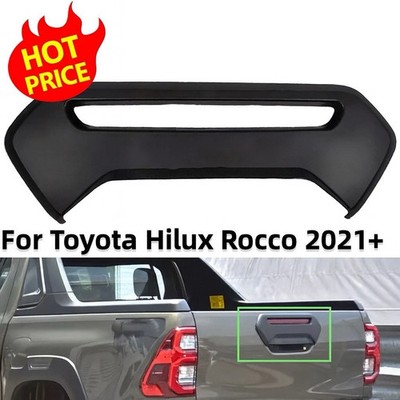 1X Matt Schwarz Heckklappe Bremslicht Abdeckung für Toyota Hilux Rocco 2021 2022 2023