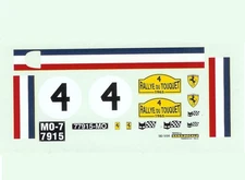 Ferrari 250 GTO #4 - Decal 1/18 - Rally du Touguet 1965