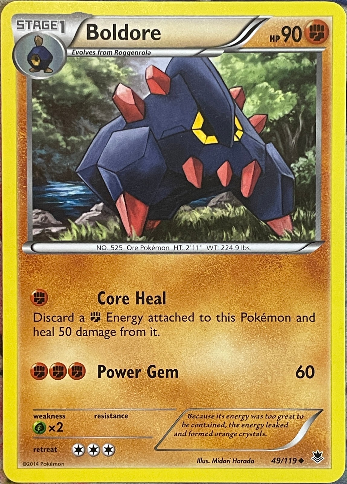 Boldore - 49/119 - Phantom Forces Pokemon 2014