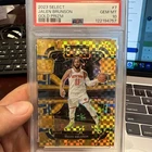 2023/24 Panini Select Jalen Brunson Gold Prizm #10/10 PSA 10 (GEM MT) bookend