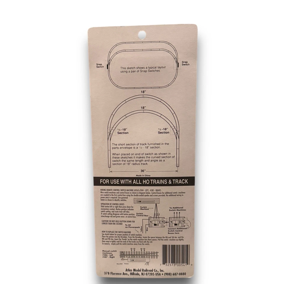 NEW ~ Atlas Model Railroad HO Scale Code 83 Right Remote Snap-Switch #541 Train - Image 2 of 2