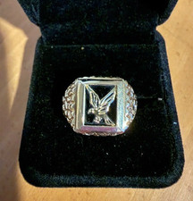 Men's 10K  Gold & Onyx Eagle Ring – Size 10.5