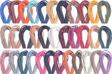 50 Yards 2.0mm 10 Colors Round Jewelry Real Leather Cord, Leather String for Cra