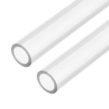 2Pcs Hard Water Cooling Tube, 10mm ID 14mm OD 0.5 Meter Long PETG Hose, Clear