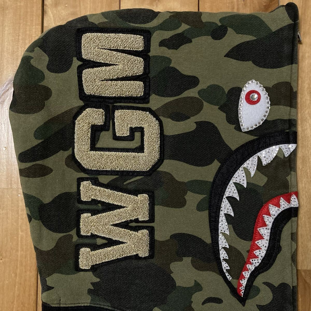 BAPE CAMO Swarovski Shark Full Zip Hoodie A Bathing Ape Size XL | eBay
