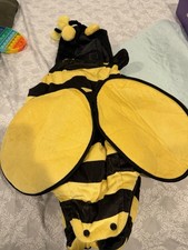 Bee Costume with Wings S/M Yellow Black Polyester Animal Theme