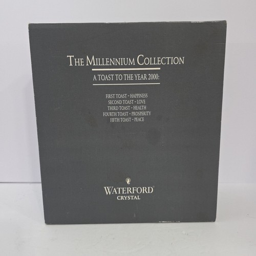 Waterford Crystal Millennium Series Prosperity Toasting Champagne Flute 2Pc Set - Picture 2 of 6