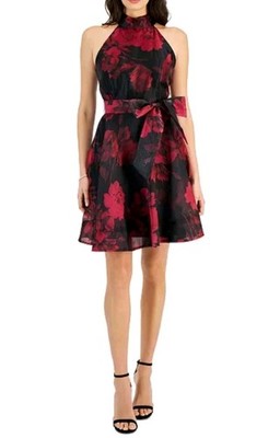 Melonie T Plus Sleeveless Floral Organza Dress Size 16W New With Tags