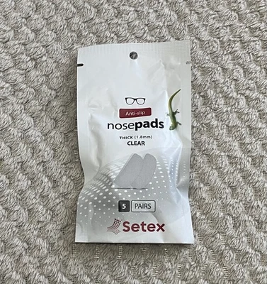 Setex Gecko Grip Anti-Slip Nose Pads 5 Clear Pairs 1.8mm