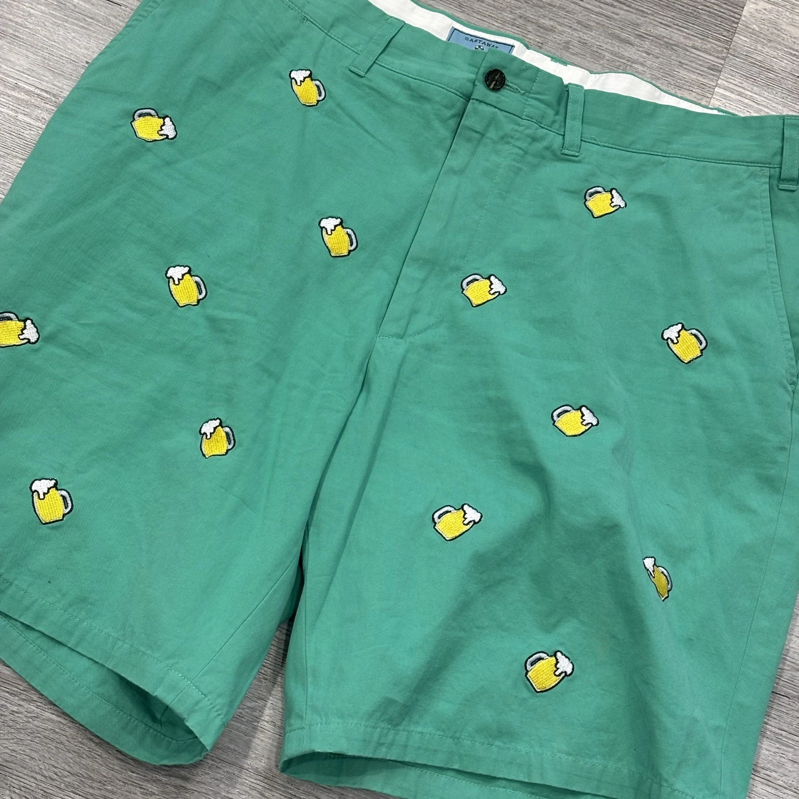 Castaway Nantucket Beer Mug Chino Shorts Green Size 40 summer men’s wear