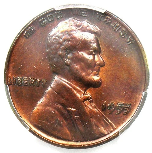 1955 Doubled Die Obverse Lincoln Cent 1C Penny DDO FS-101 - PCGS AU Details
