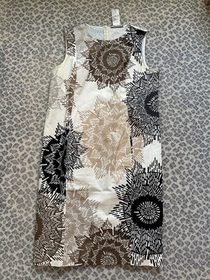 Weekend MaxMara Shift Brown Black Dress Size 14