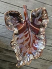 VINTAGE Hull Pottery Brown Drip Glaze Divided Leaf Serving Dish Oven Proof 14"
