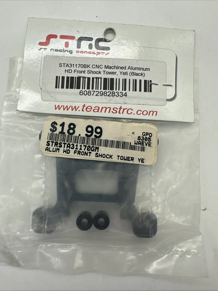 NEW STRC Alum HD Front Shock Tower, Yeti STRST31170GM Or STA31170BK - Image 2 of 3
