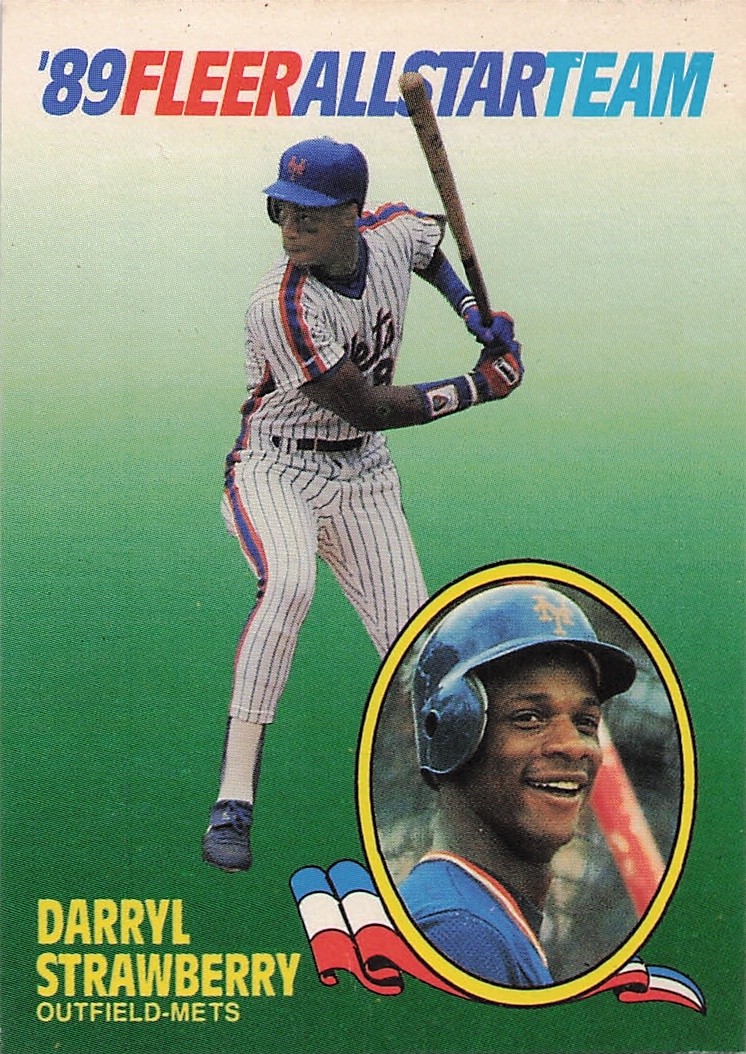 1989 Fleer #10 Darryl Strawberry '89 Fleer All-Star Team