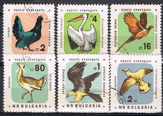 Bulgarien Bulgaria Michel 1217 1222 (Vögel Naturschutz 1961) gestempelt (used)