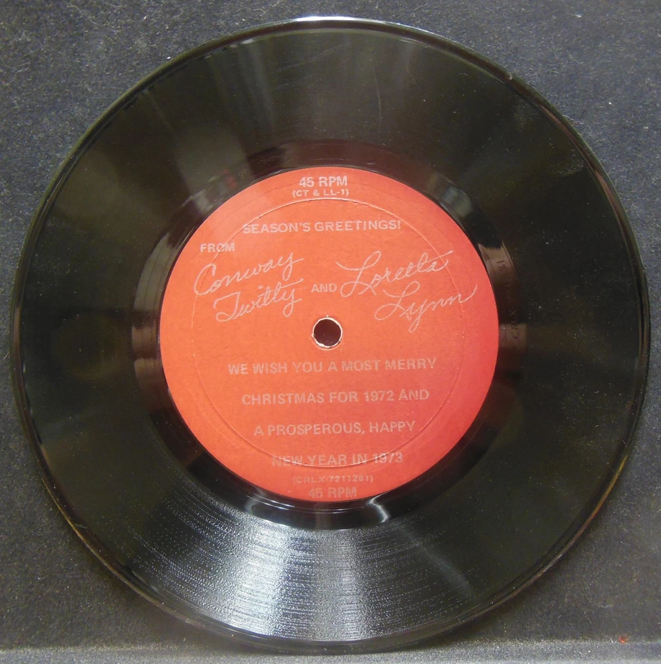 Scarce! Conway Twitty And Loretta Lynn – Season's Greetings!, 45 RPM VG  (30F) - Image 2 of 2