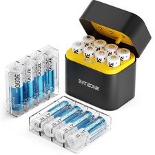 Rechargeable aa Batteries Lithium 16 Pack with Fast Charger,1.5V 3000mWh High...