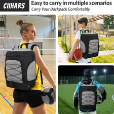 Soccer Backpack,Soccer Bag with Ball Holder, Includes Separate Cleat Shoe and...