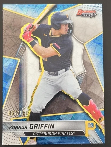 2025 Bowman's Best Konnor Griffin #TP-27 Blue Lazer /150 Refractor /150 (RC)