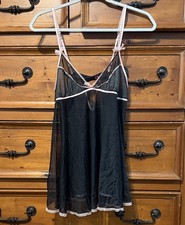 Betsey Johnson Intimates Light Pink And Black Lingerie Size Small M