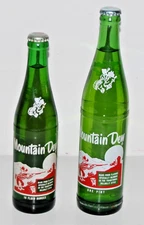 Lot of 2 Vintage 1960s MOUNTAIN DEW Hillbilly FULL UNOPEN SEALED Bottles 65 67