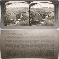 Keystone Stereoview Town in Upper Rhine Valley, Germany From Rare 1200  Set #334