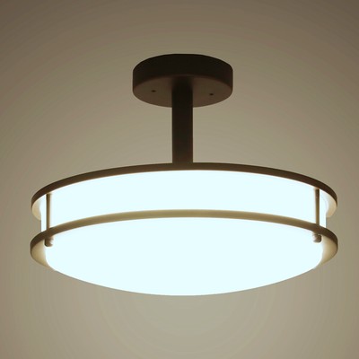 Mingbright Led Semi Flush Mount Ceiling Light Brushed Nickel Dimmable Cool White Ebay