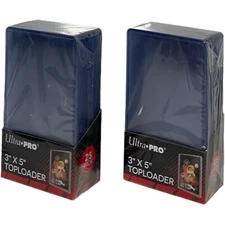 (50-Count) Ultra Pro 3" x 5" Toploaders Card Holder 3x5 Tall Rigid (2 Packs)