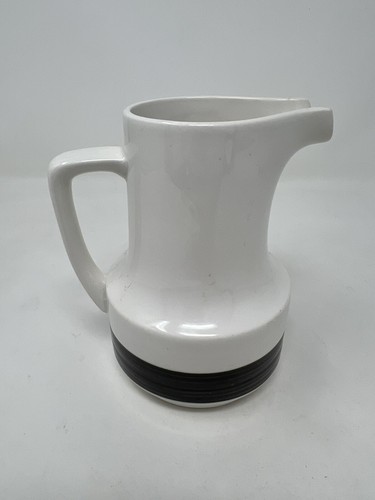 Vintage 70's Noritake Craftone Midsummer (8762) Creamer/pitcher white black - Picture 3 of 6